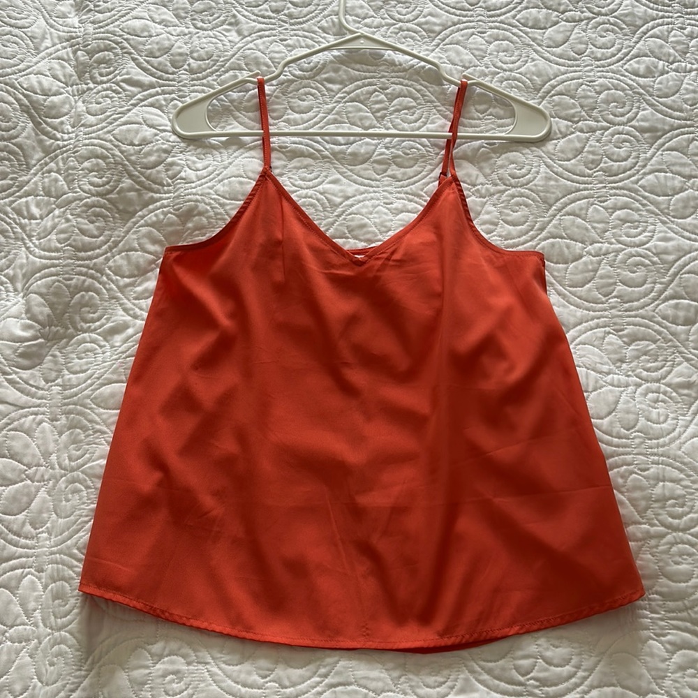Basic orange flowy tank